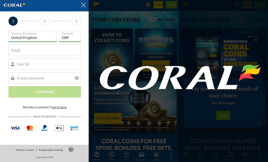 Coral app registration process form